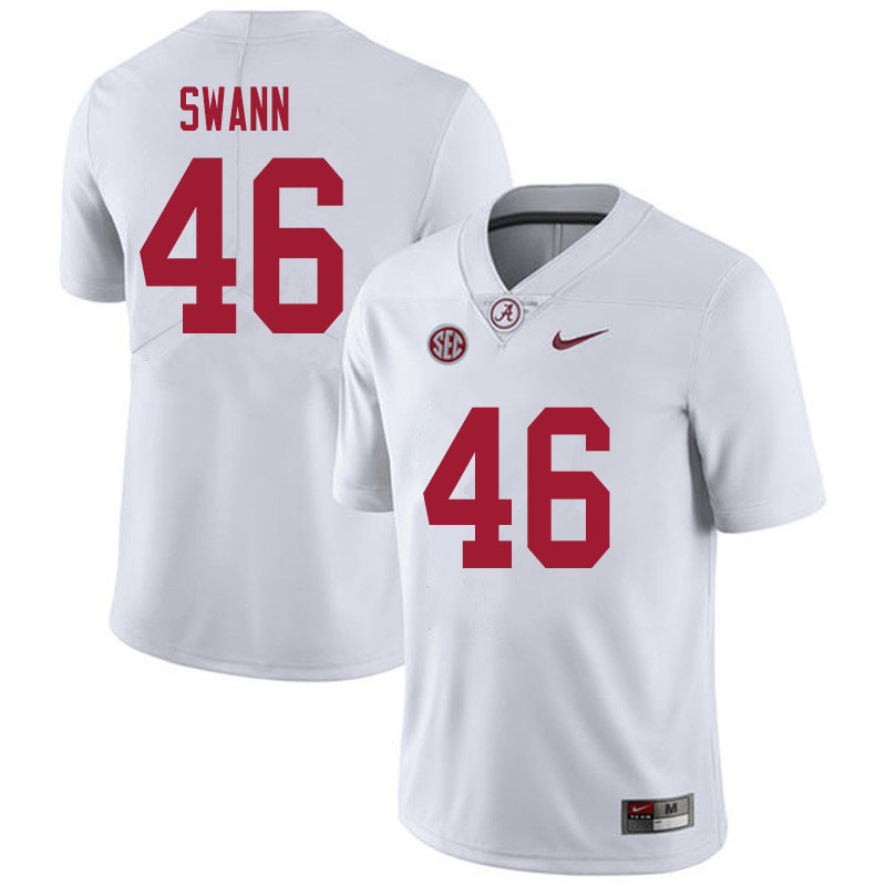 Alabama Crimson Tide Men's Christian Swann #46 White NCAA Nike Authentic Stitched 2020 College Football Jersey DM16L12VN